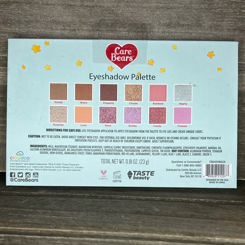 Care Bears Eyeshadow‎ Palette with Pink and Orange Shades